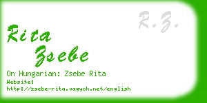 rita zsebe business card